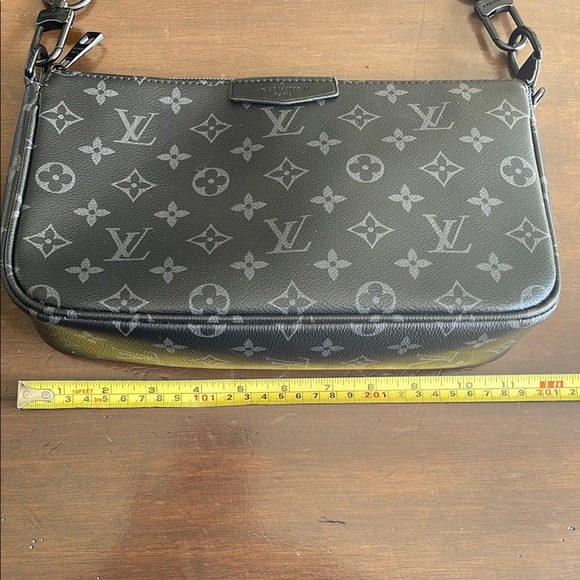 LOUIS VUITTON MONOGRAMMED ECLIPSE POCHETTE XL - Picture 7 of 14